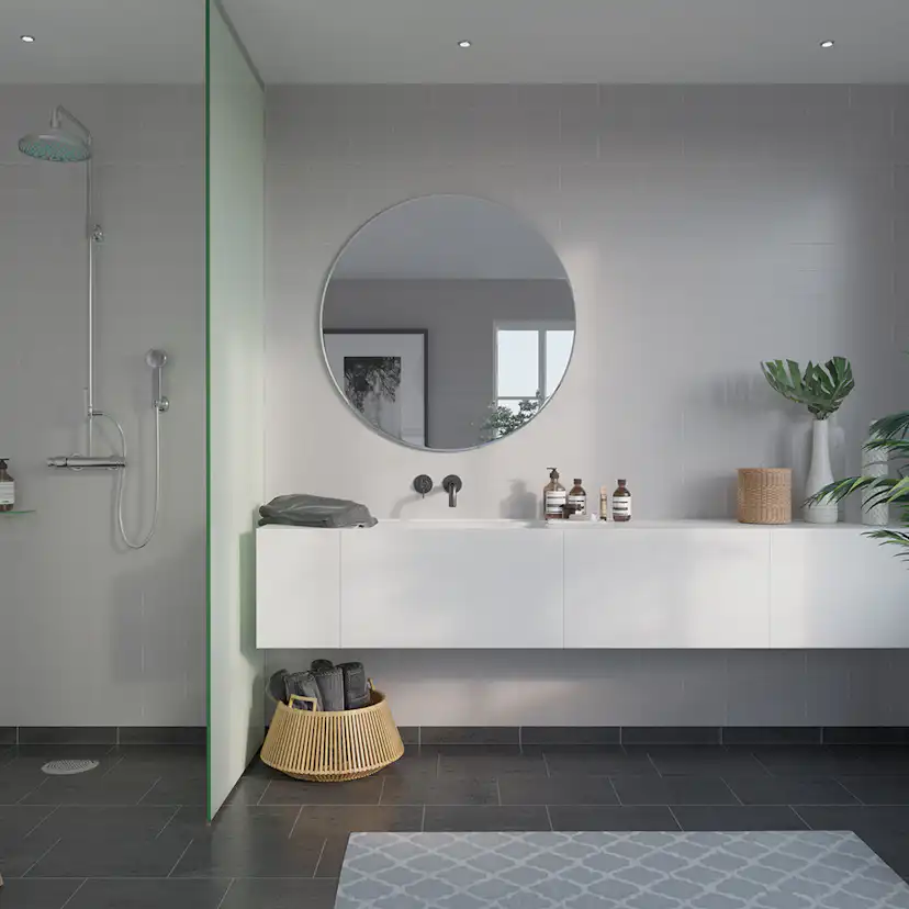 Våtrumsskiva Fibo White 2094-M74 S