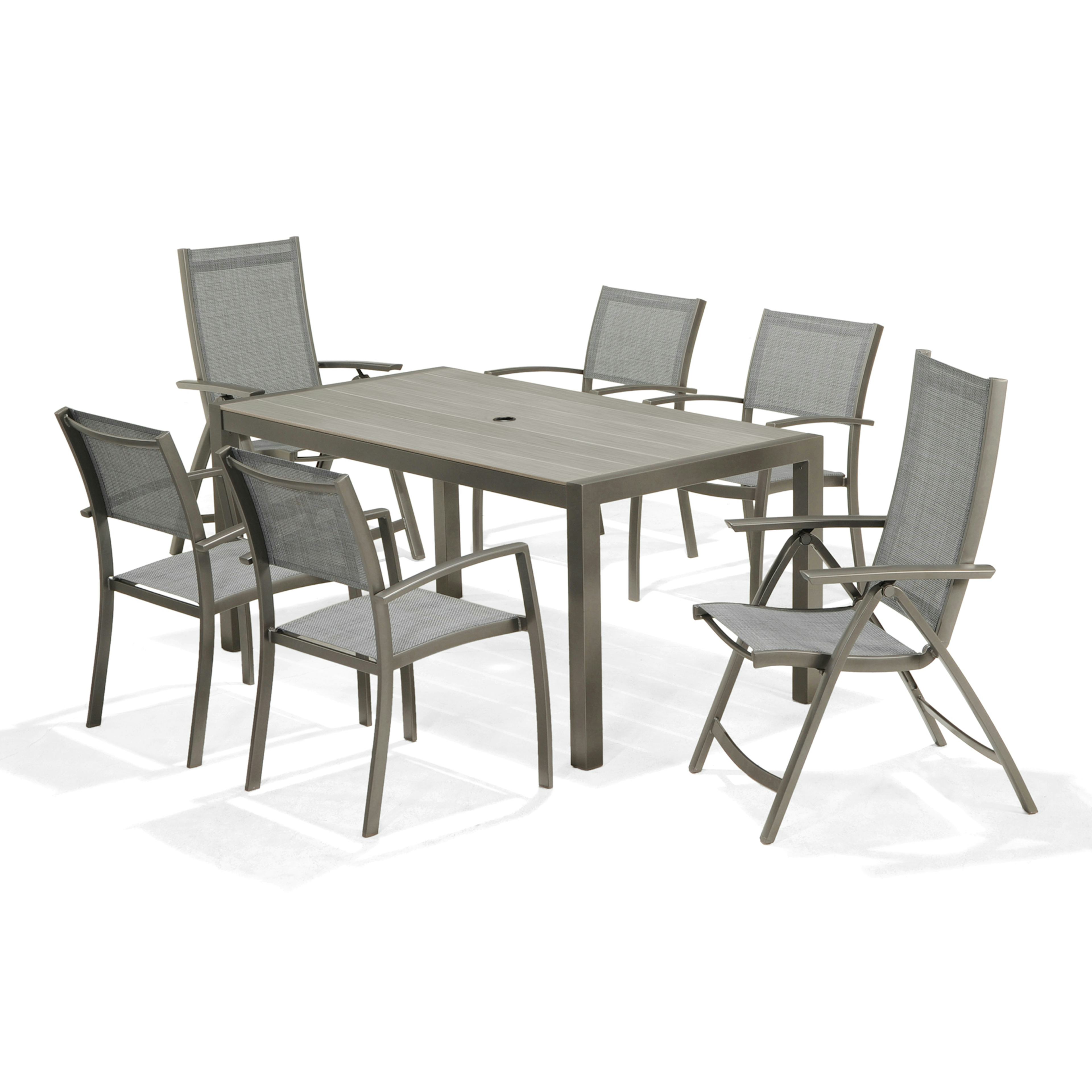 Matgrupp LifestyleGarden Solana med 4 Stolar och 2 Positionsstolar