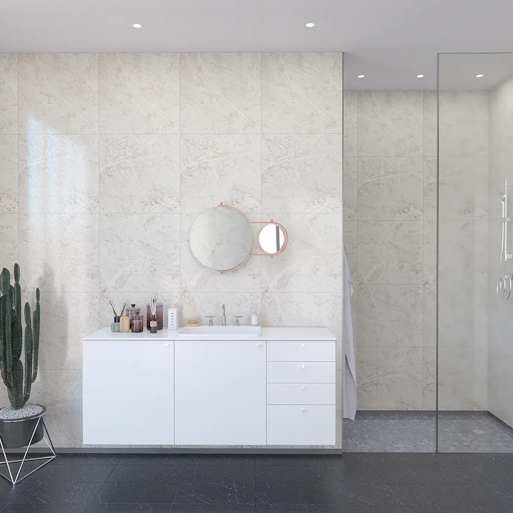 Våtrumsskiva Fibo White Marble 2273-LM6060 S