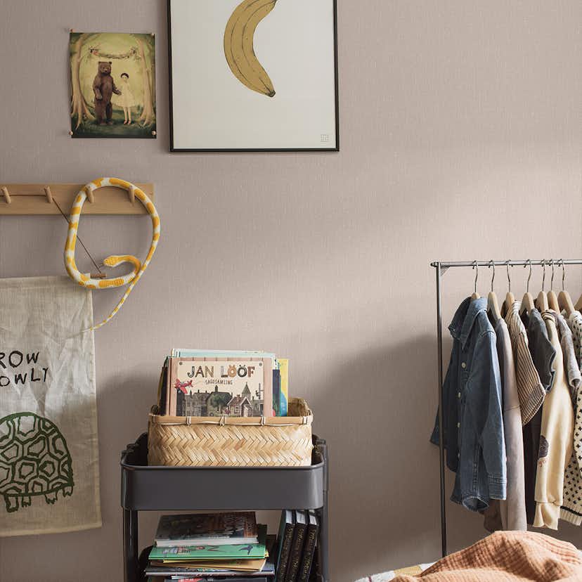 Tapet Boråstapeter Linen Soft Blush 4326 EasyUp, Enfärgad Rosa