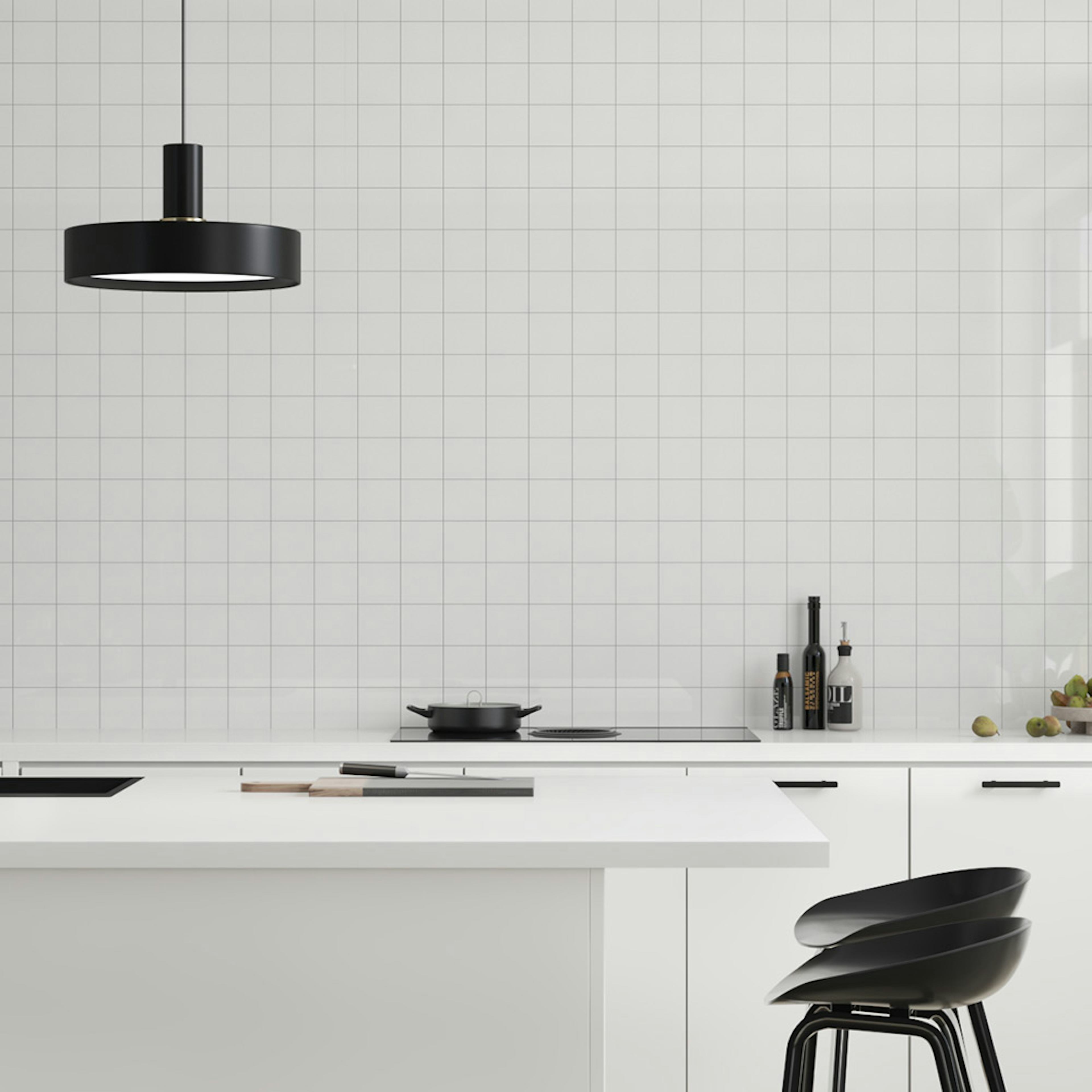 Stänkskyddsskiva Fibo Denver White 3091 M1010-HG