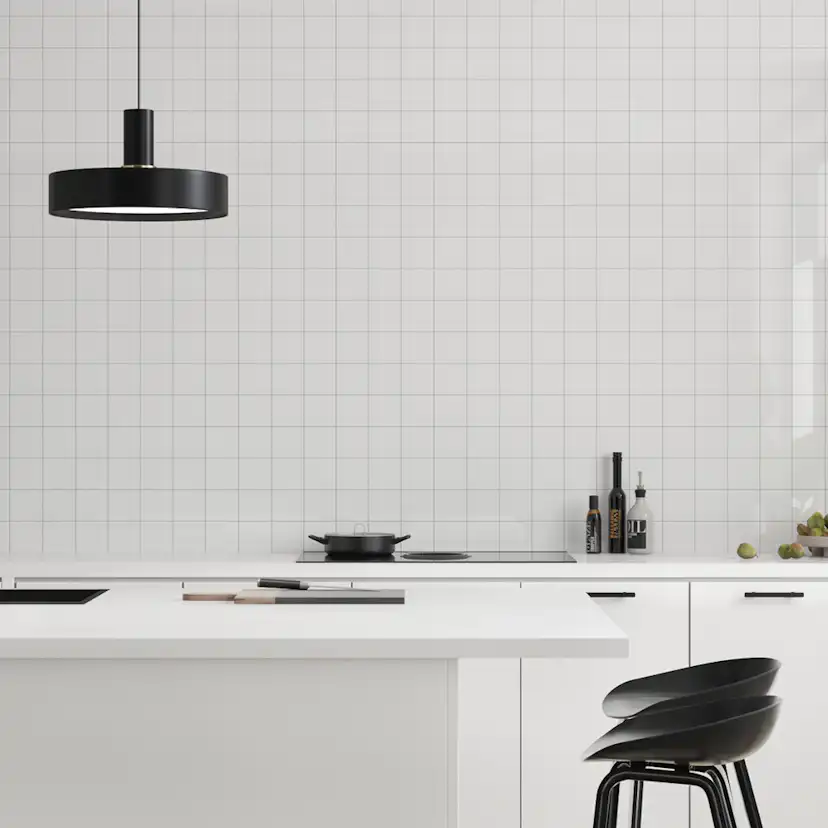 Stänkskyddsskiva Fibo Denver White 3091 M1010-HG