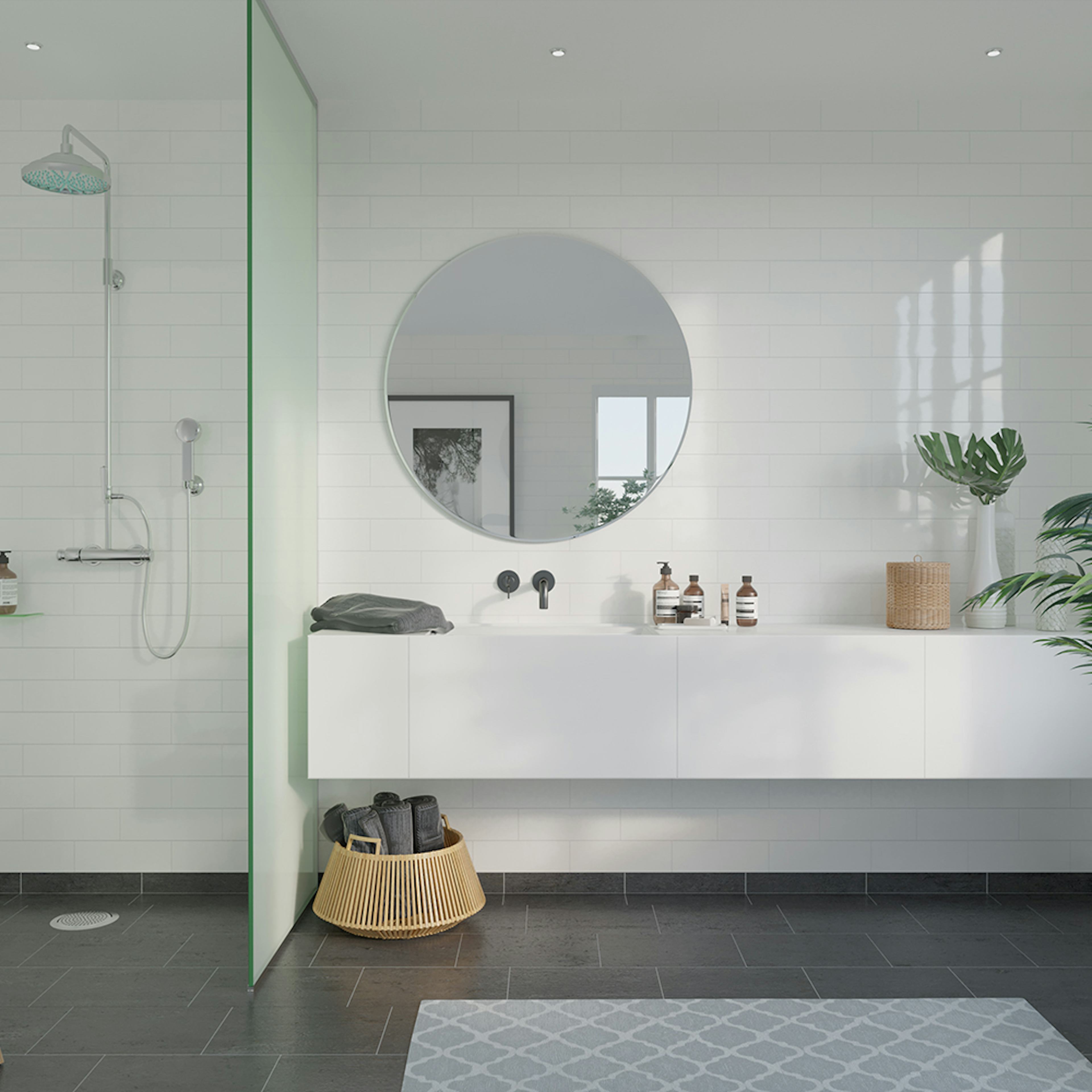 Våtrumsskiva Fibo Denver White 3091-M74 HG