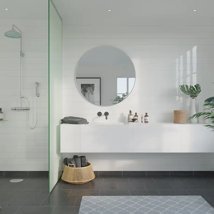 Våtrumsskiva Fibo Denver White 3091-M74 HG