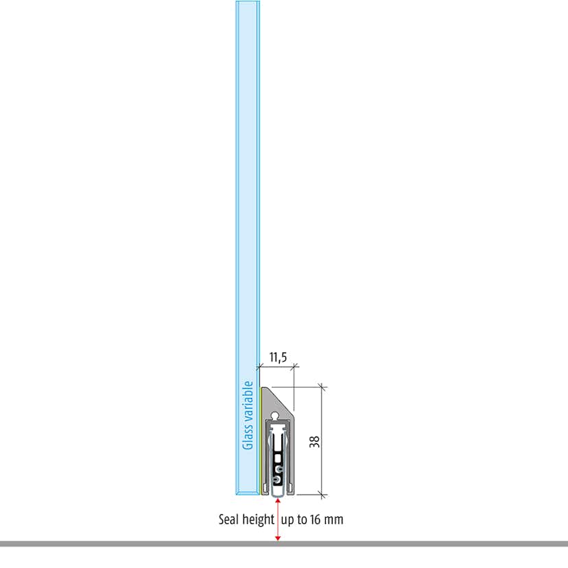 Tröskelautomat Leif Arvidsson för Glasdörr Självhäftande