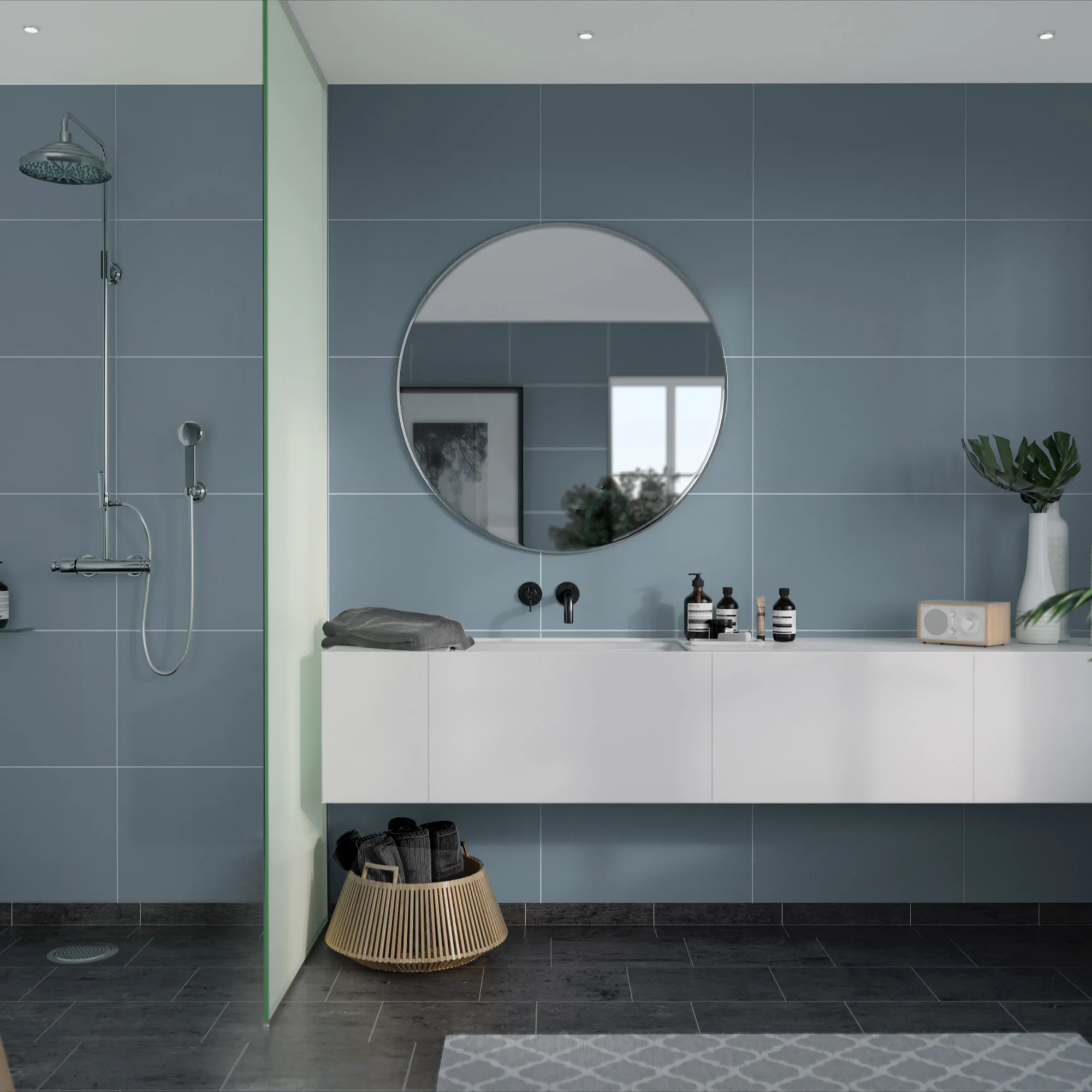 Våtrumsskiva Fibo Dusty Blue 6274-M6040 EM