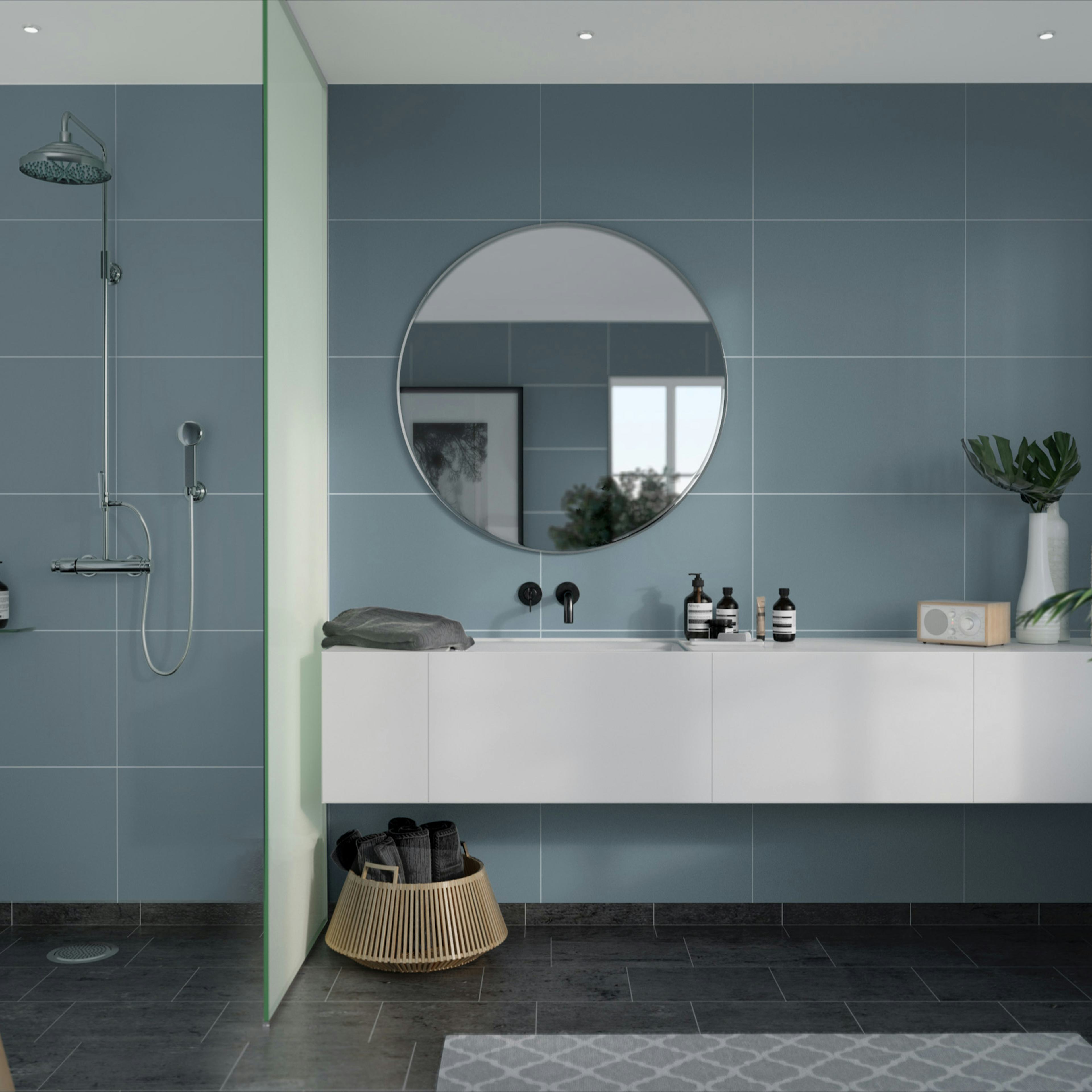 Våtrumsskiva Fibo Dusty Blue 6274-M6040 EM