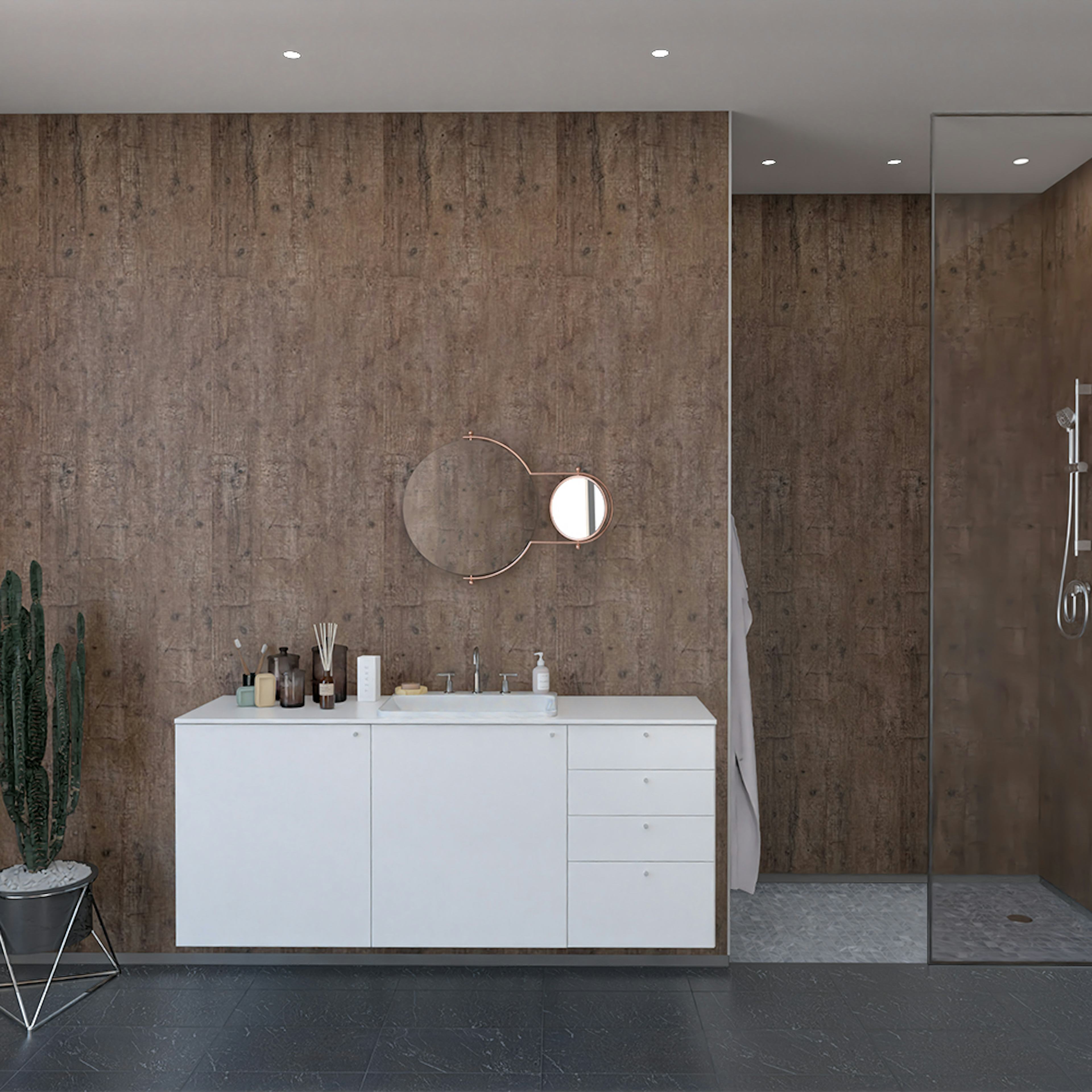 Våtrumsskiva Fibo Rough Wood 7969-L00 SC