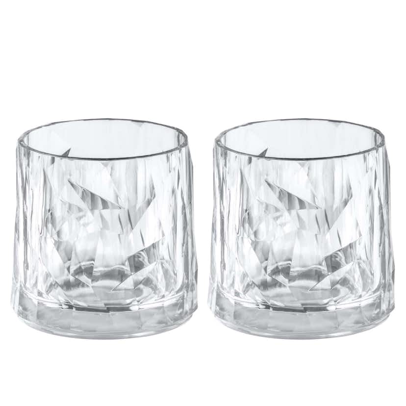 Tumblerglas Koziol Club No. 2 250 ml Crystal Clear 2-pack