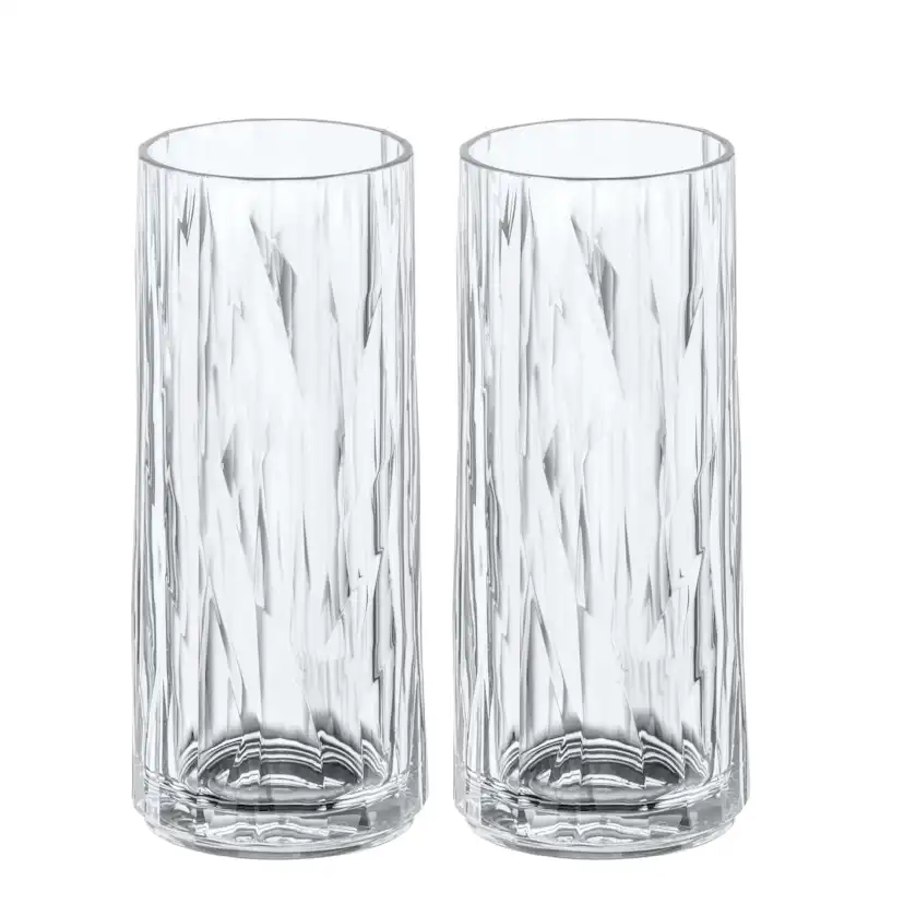 Longdrinkglas Koziol Club No. 3 250 ml Crystal Clear 2-pack