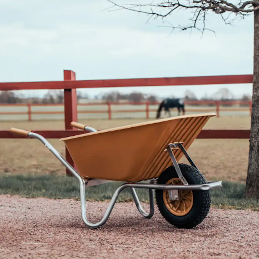 Skottkärra Willab 100 liter orange luftgummihjul
