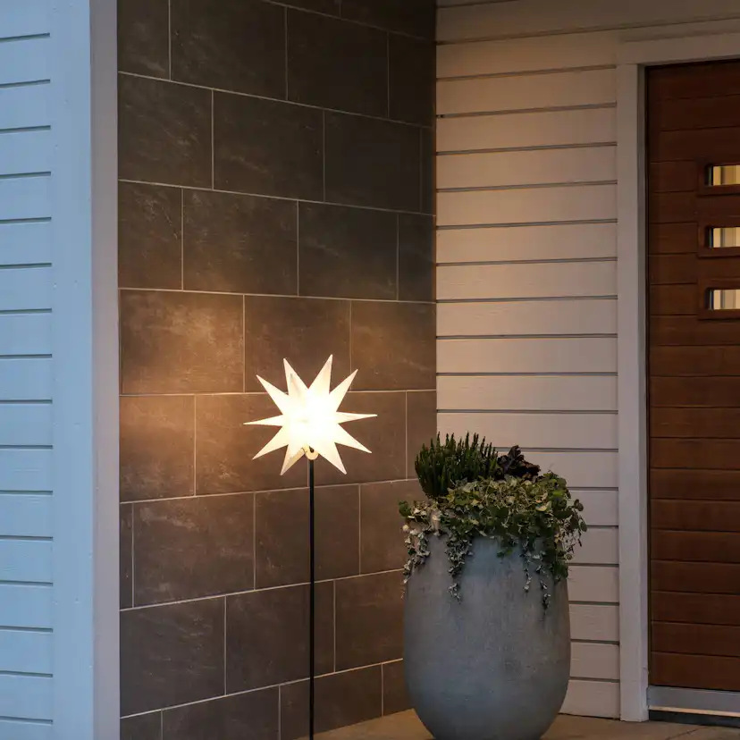 Adventsstjärna Gnosjö Konstsmide Stående 3D Plast LED