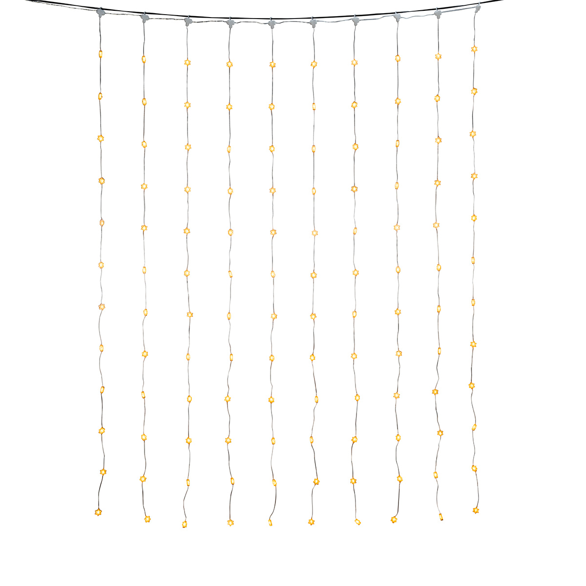 Ljusslinga Gnosjö Konstsmide Gardinslinga Snöflingor IP20