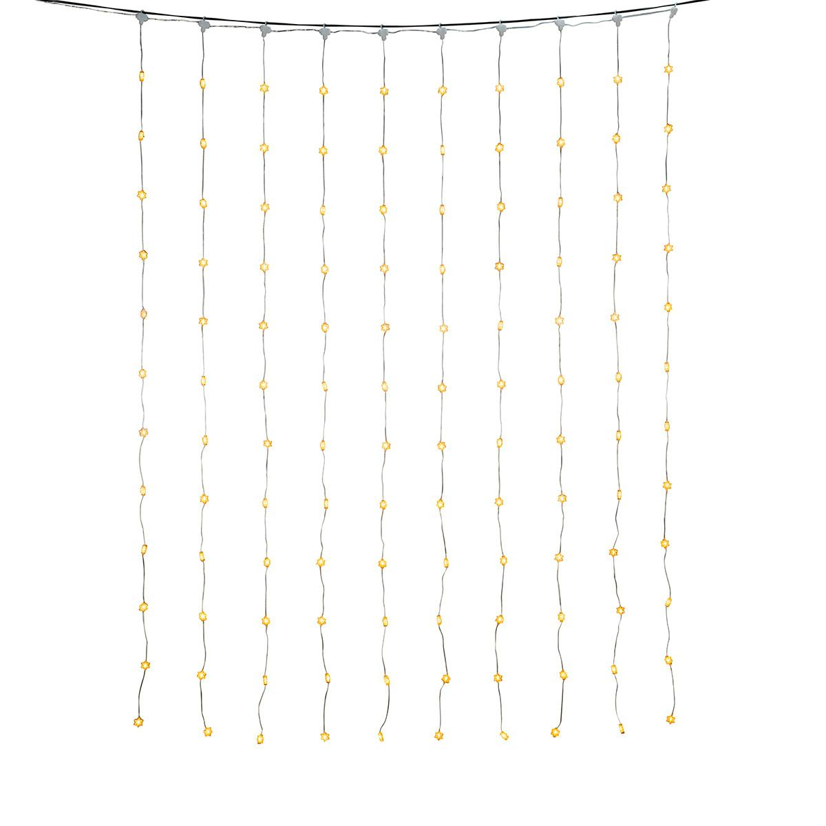 Ljusslinga Gnosjö Konstsmide Gardinslinga Snöflingor IP20