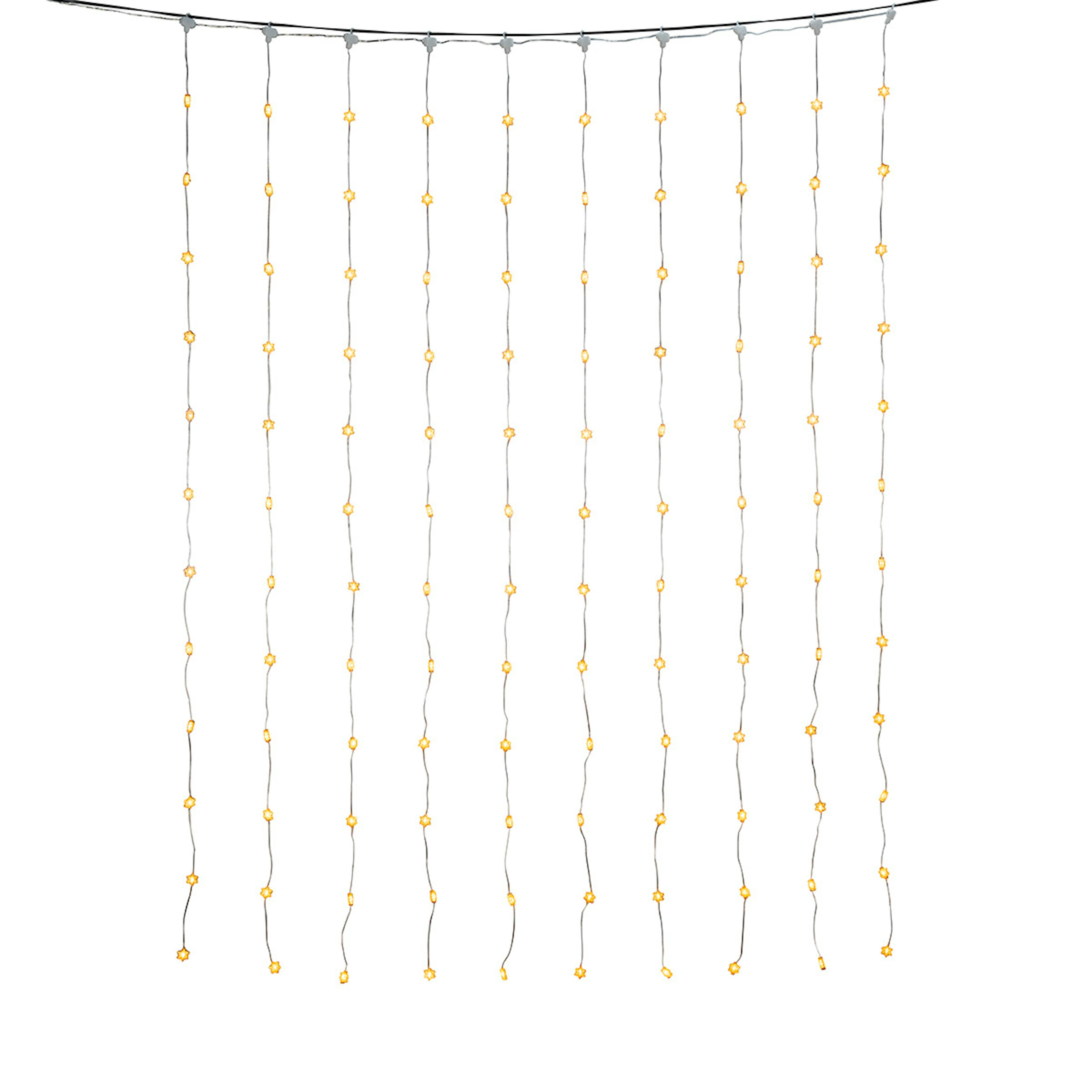 Ljusslinga Gnosjö Konstsmide Gardinslinga Snöflingor IP20