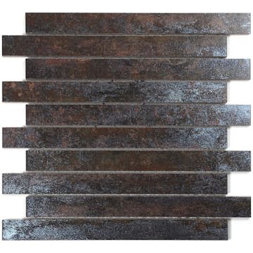 Klinkermosaik Arredo Iron Rust Brun Brick 3x30 cm