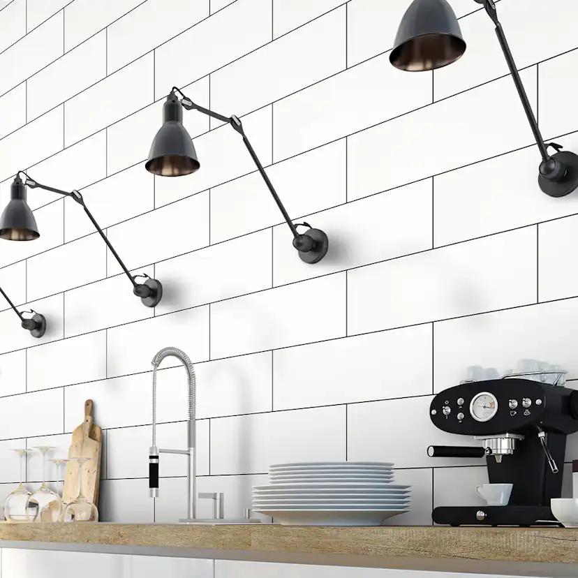 Kakel Arredo Polar Vit Matt 20x50 cm