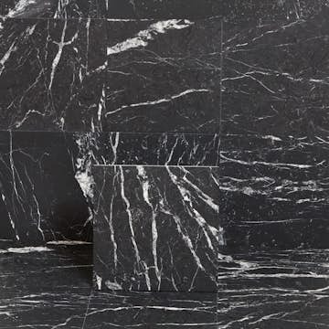 Marmor Arredo Nero Marquina Svart Matt 15x15 cm