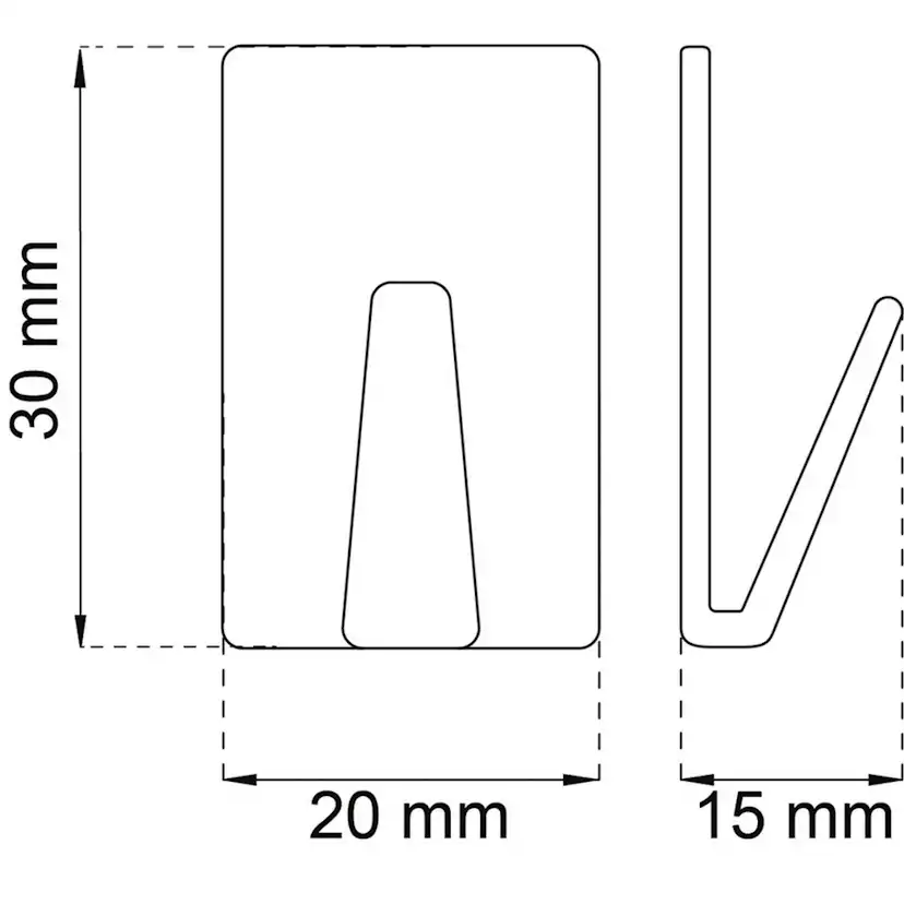 Krok Habo 63 Vit Självhäftande