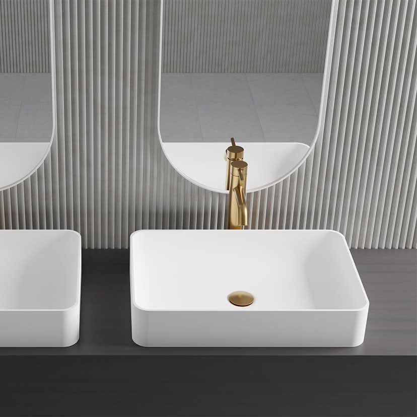 Tvättställsblandare Scandtap Steel Wave High