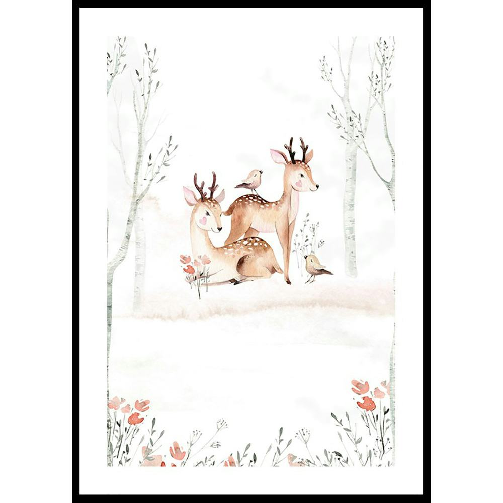 Poster Gallerix Forest Deer