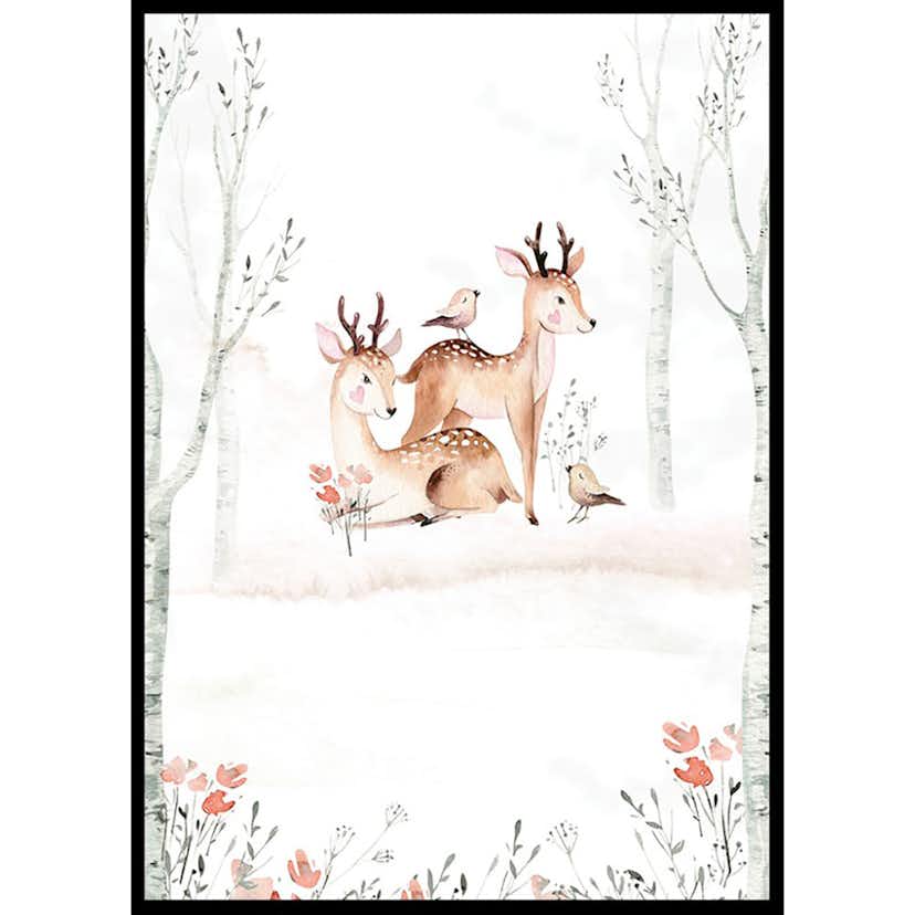 Poster Gallerix Forest Deer