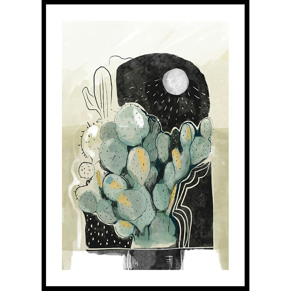 Poster Gallerix Watercolor Cactus Plant