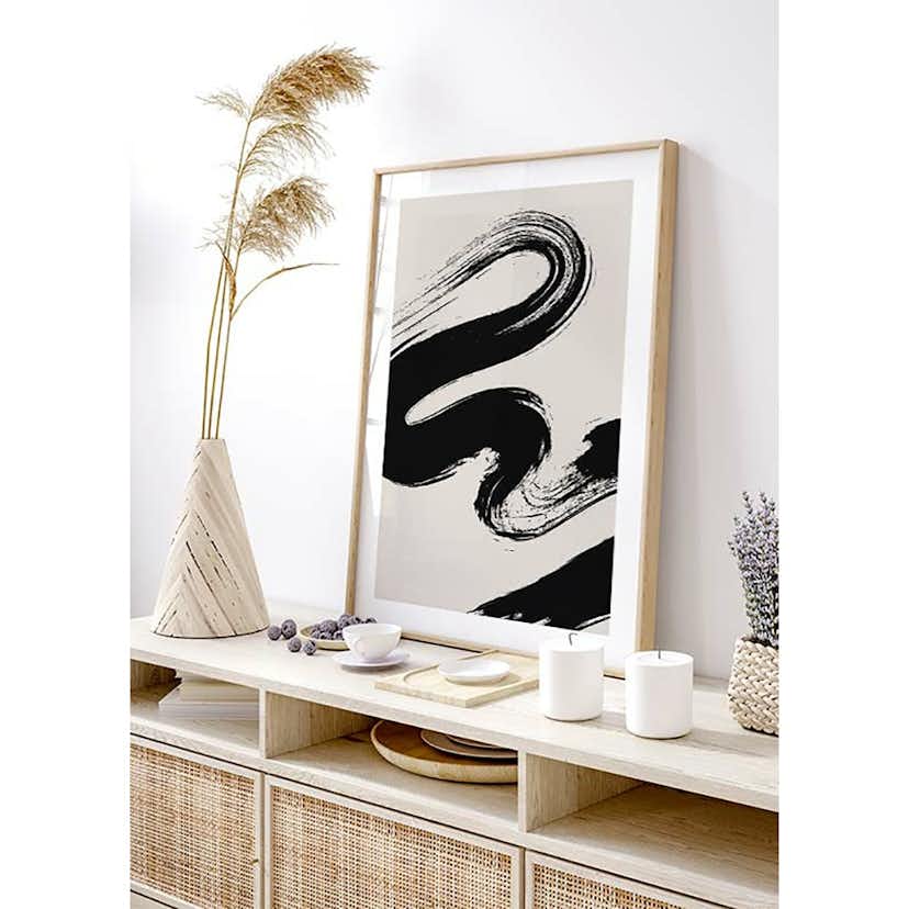 Poster Gallerix Abstract Black River