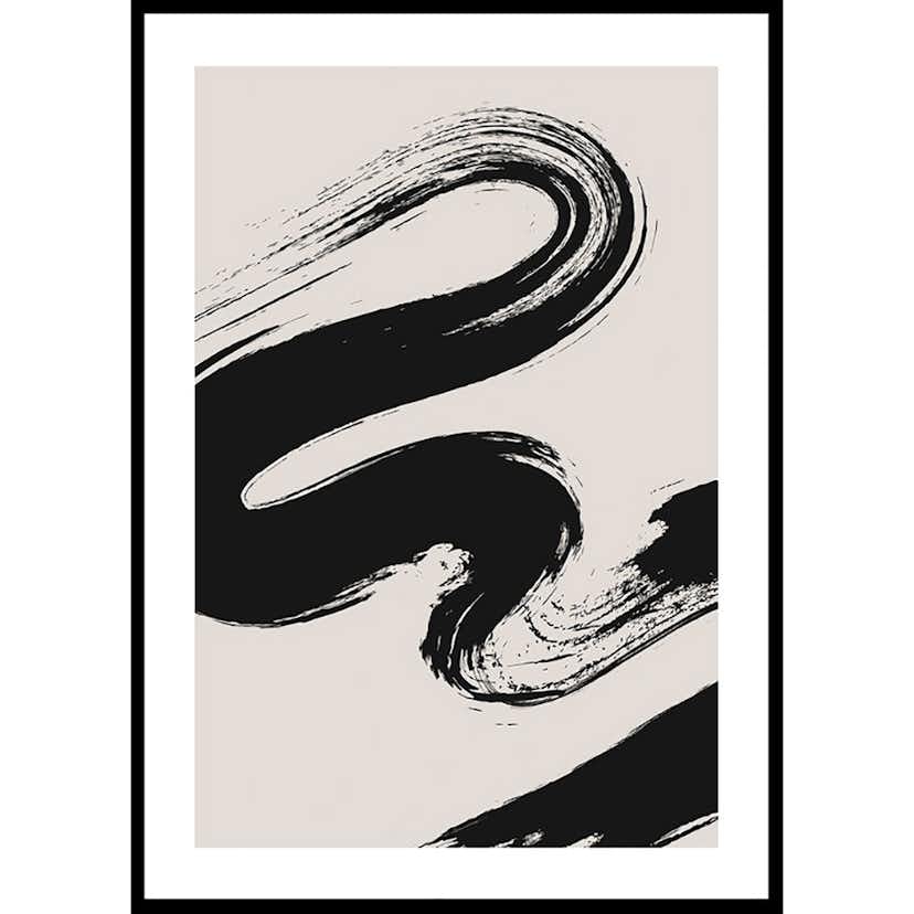 Poster Gallerix Abstract Black River