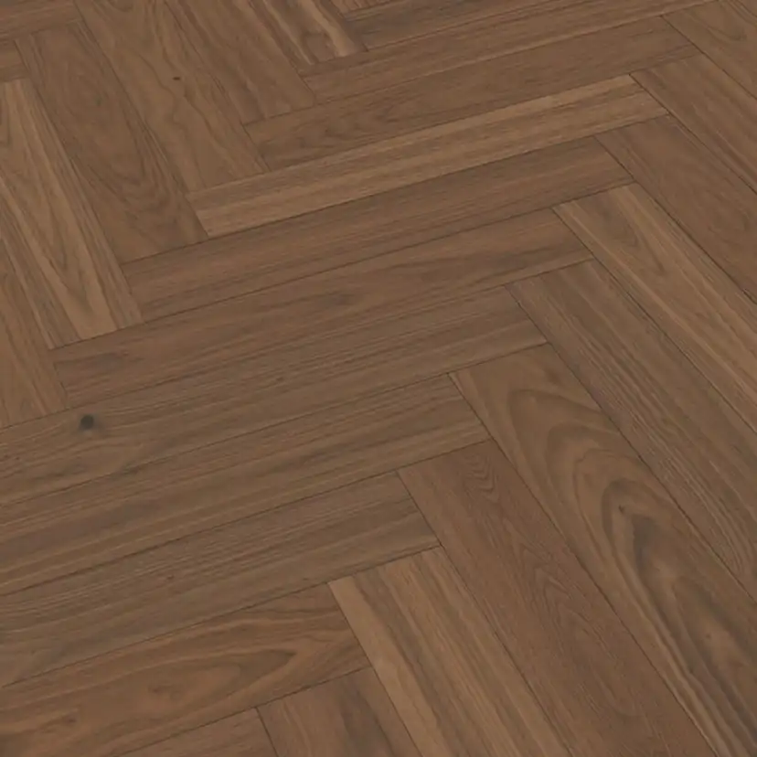 Härdat Trägolv Fiskben Meister Lindura HS 500 Classic American Walnut 8924