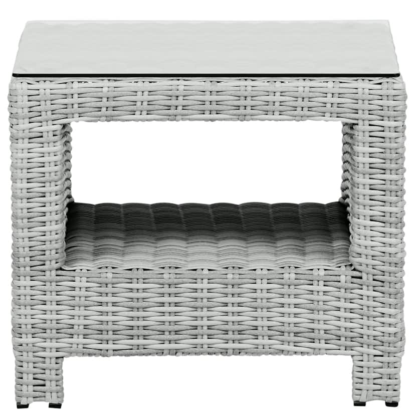 Sidobord VILA Vinga Utomhusbord i Rotting med Glasbordsskiva