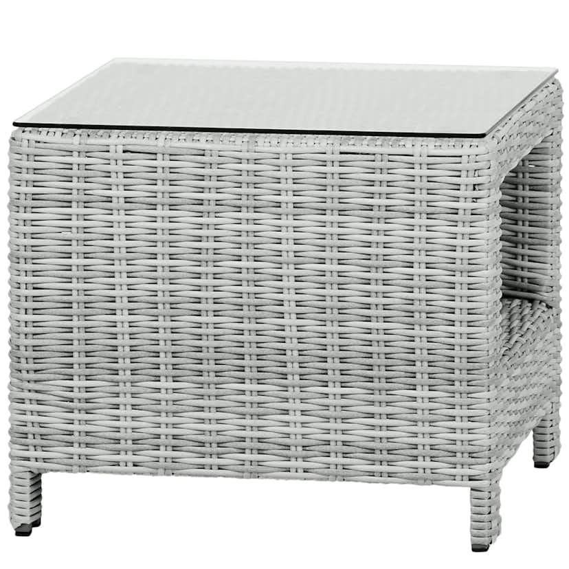 Sidobord VILA Vinga Utomhusbord i Rotting med Glasbordsskiva