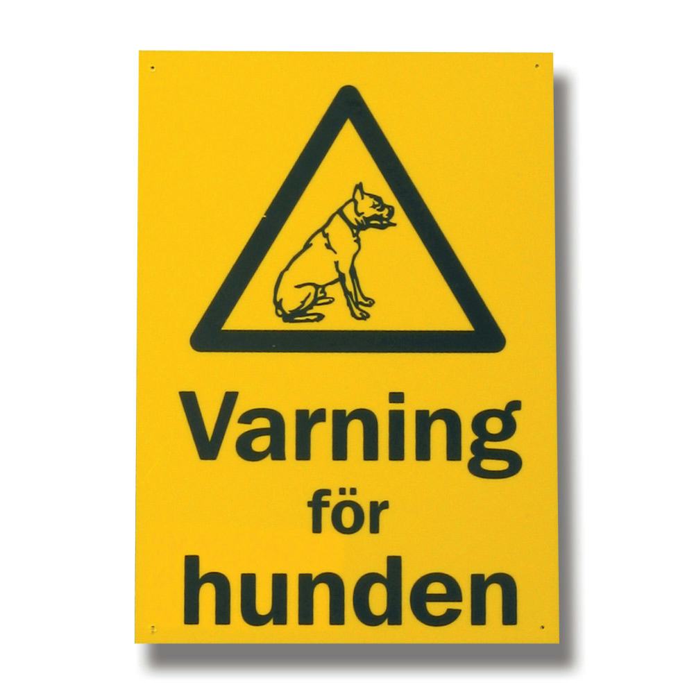 Skylt Willab Varning för Hunden