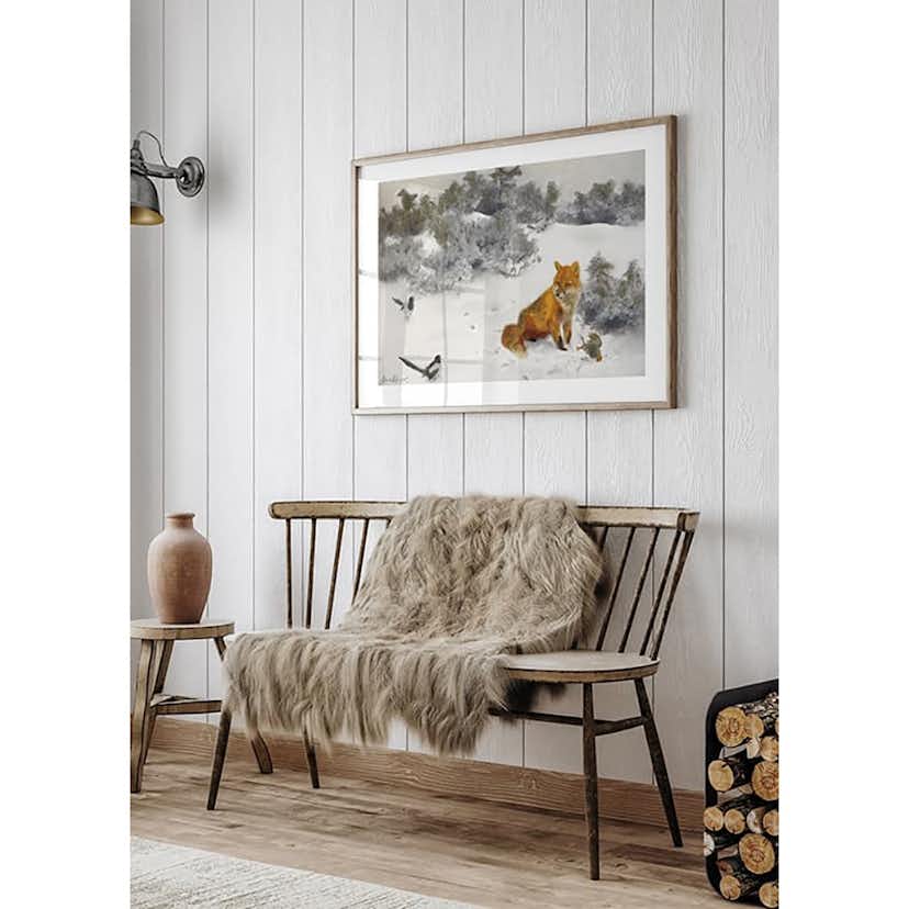 Poster Gallerix Räv i Vinterlandskap By Bruno Liljefors No2