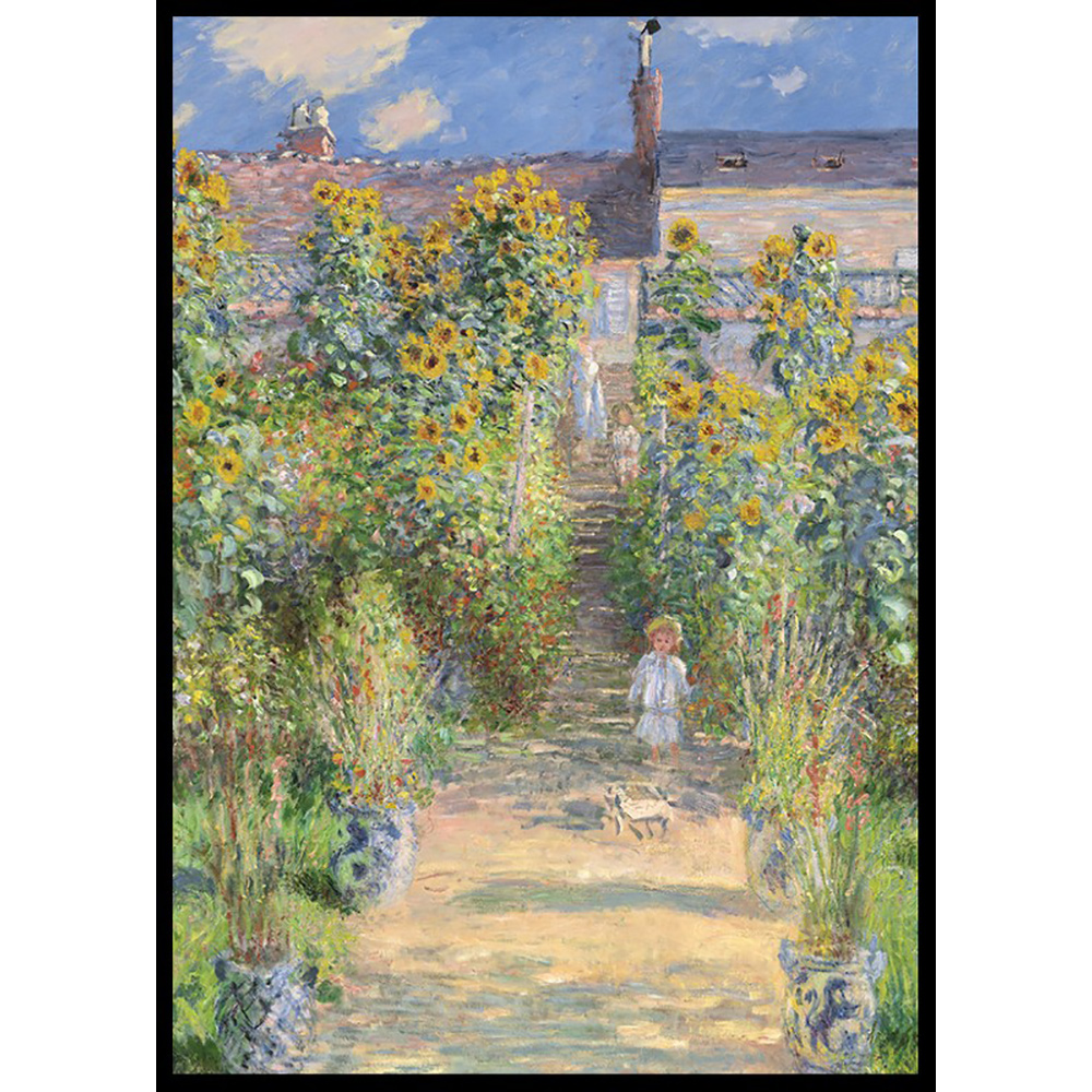 Poster Gallerix The Artist's Garden at Vétheuil By Claude Monet