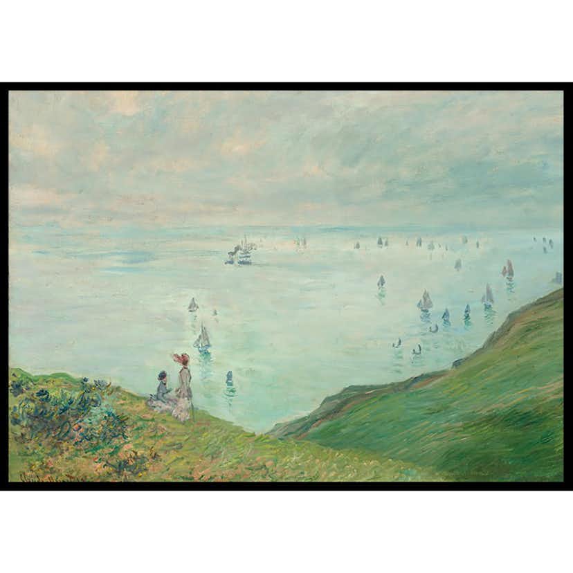 Poster Gallerix Cliffs at Pourville By Claude Monet