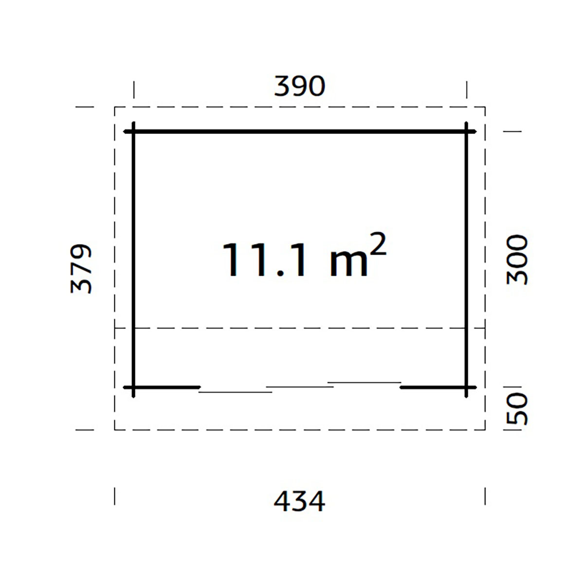 Stuga Palmako Ines 11,7 m2 (inv. 11,1 m2)