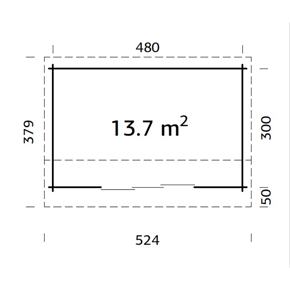 Stuga Palmako Ines 14,4 m2 (inv. 13,7 m2)