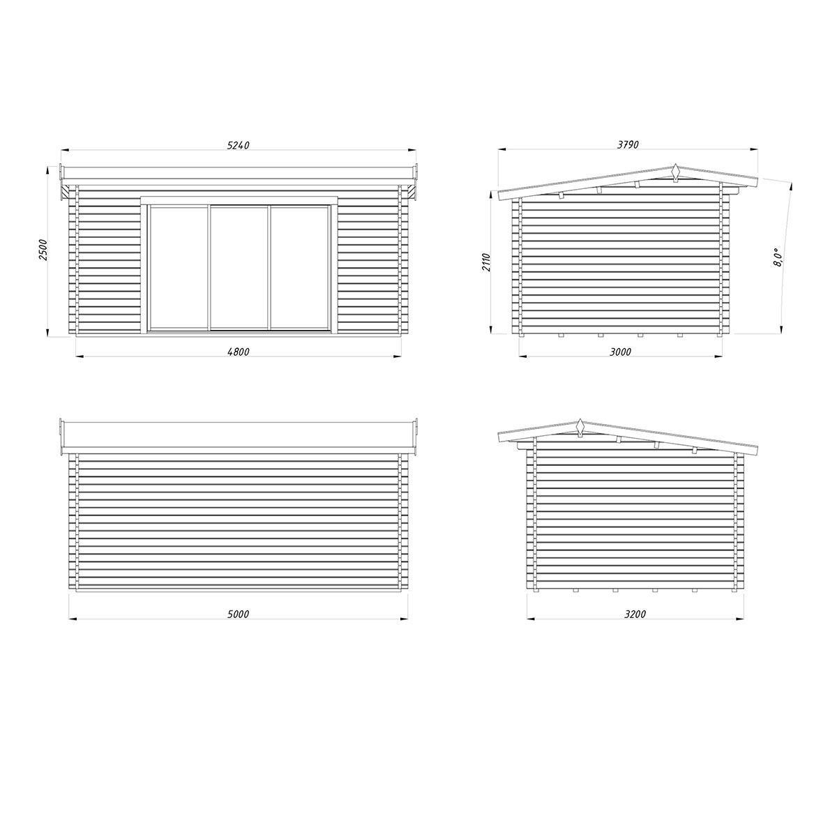 Stuga Palmako Ines 14,4 m2 (inv. 13,7 m2)