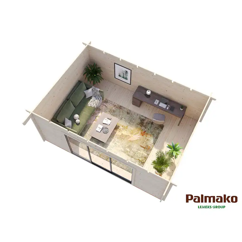 Stuga Palmako Lea 20,1 m2 (inv. 19,4 m2)