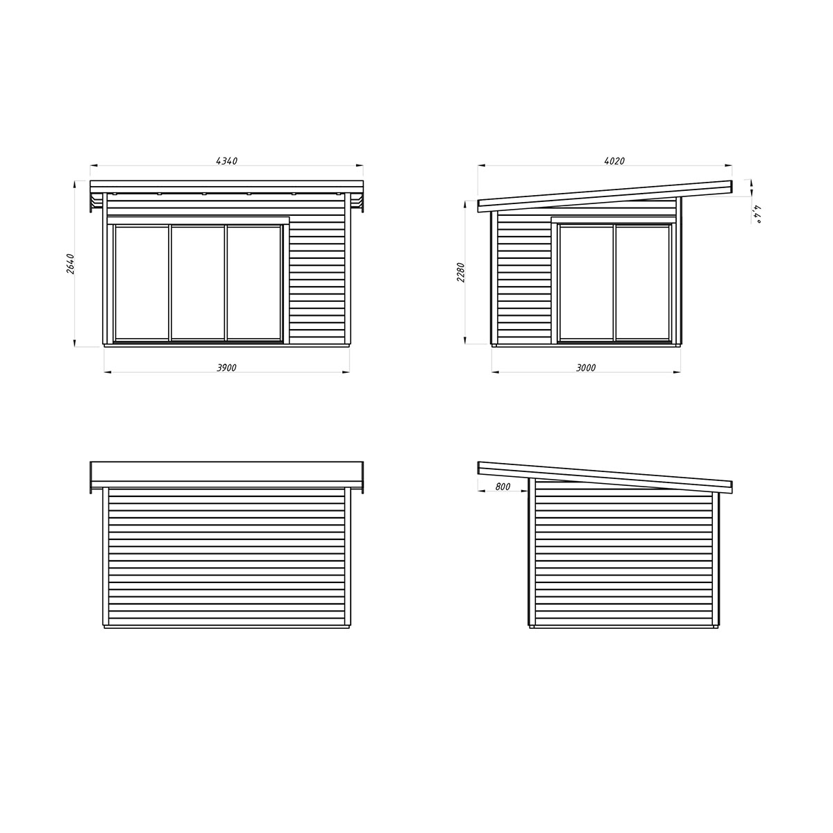 Stuga Palmako Andrea 11,7 m2 (inv. 11,2 m2)