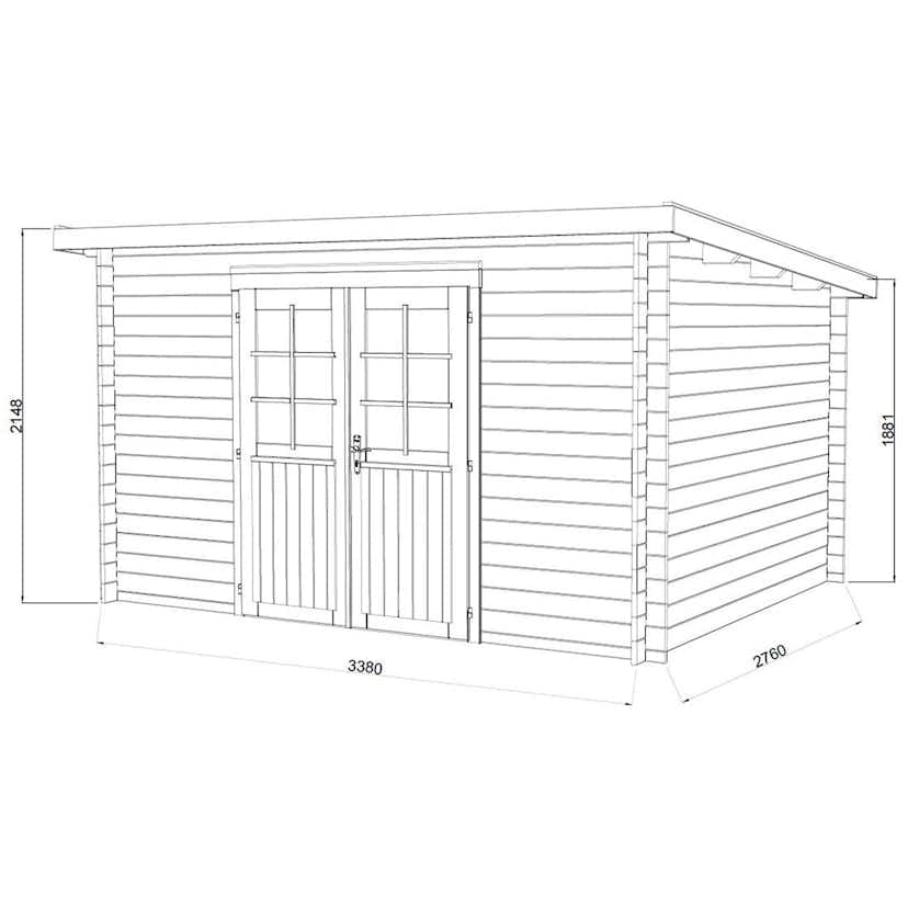 Stuga Palmako Alice 9,3 m2 (inv. 9,0 m2)