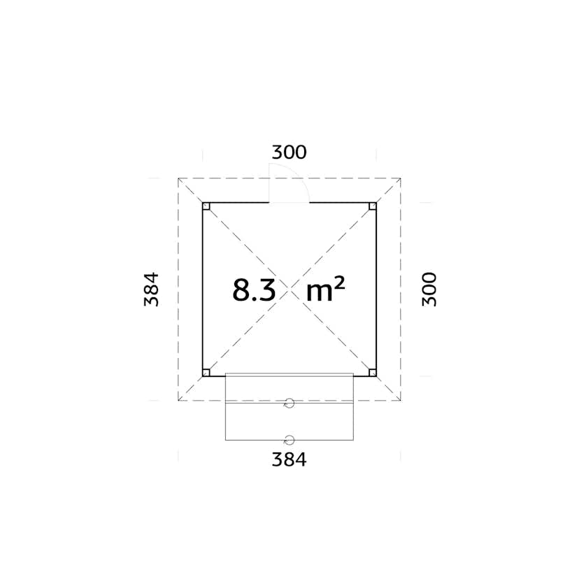 Kiosk Palmako Bianca 8,3 m2 Set 104