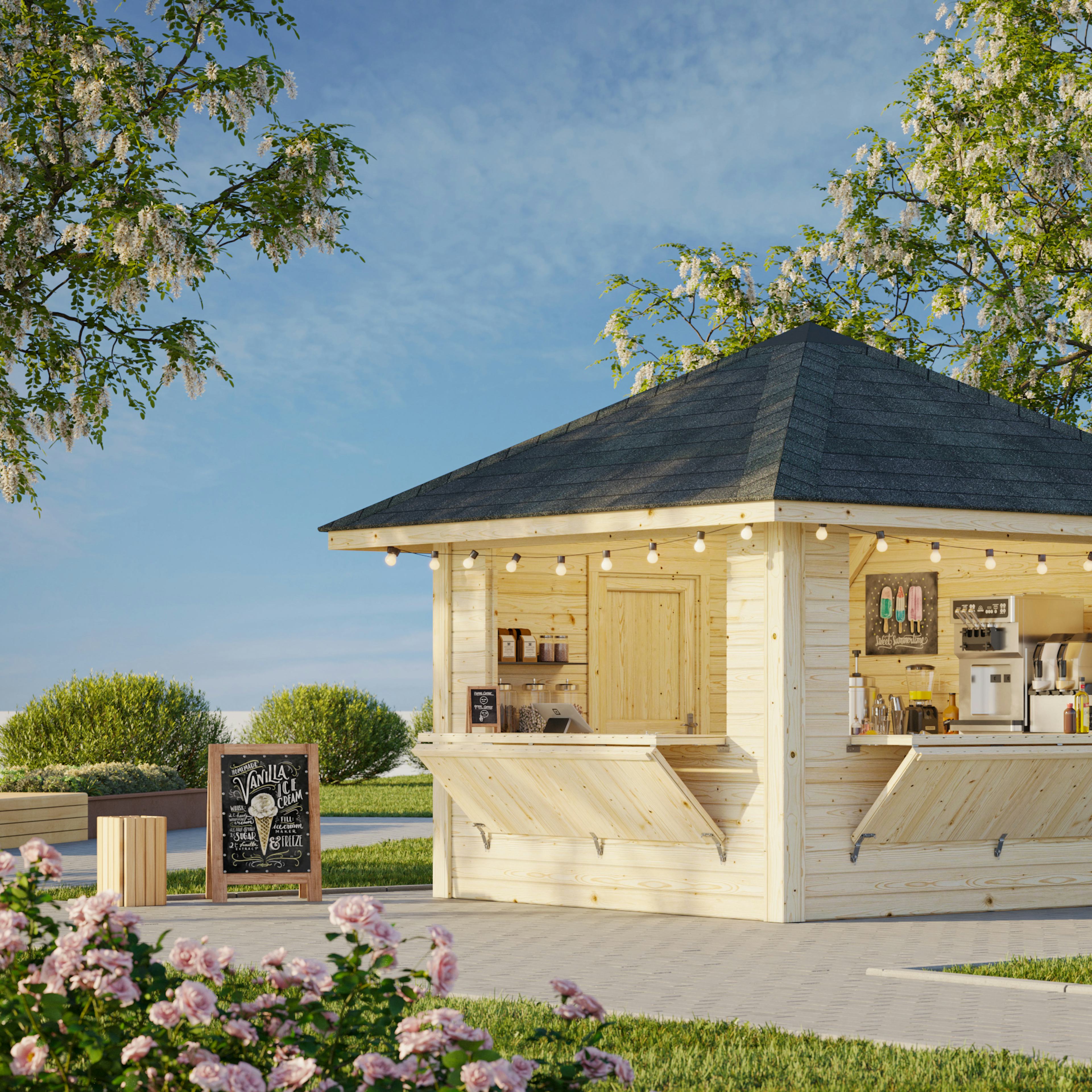 Kiosk Palmako Bianca 8,3 m2 Set 105