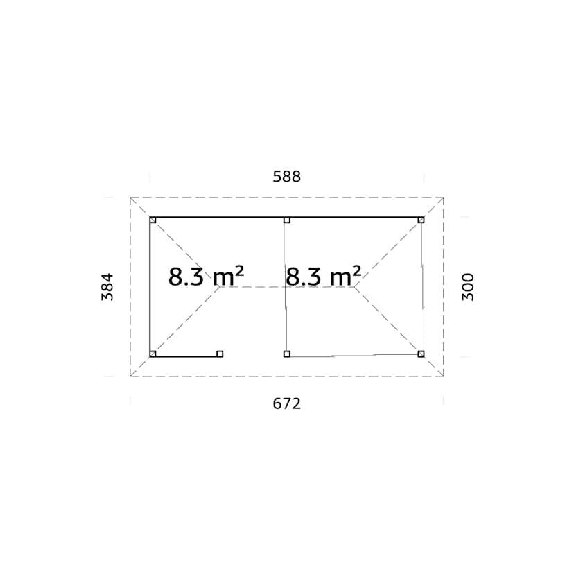 Uterum Palmako Bianca 16,6 m2 Set 208 Slide