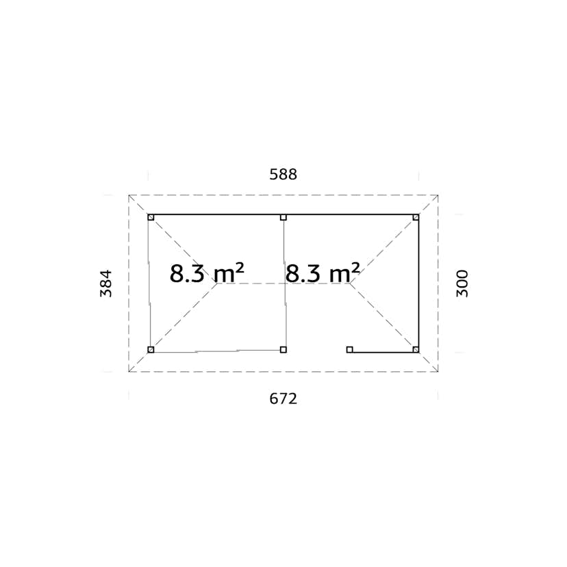 Uterum Palmako Bianca 16,6 m2 Set 208 Slide