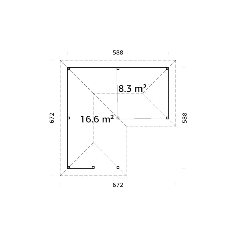 Uterum Palmako Bianca 24,9 m2 Set 209 Slide