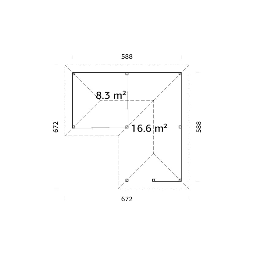 Uterum Palmako Bianca 24,9 m2 Set 209 Slide