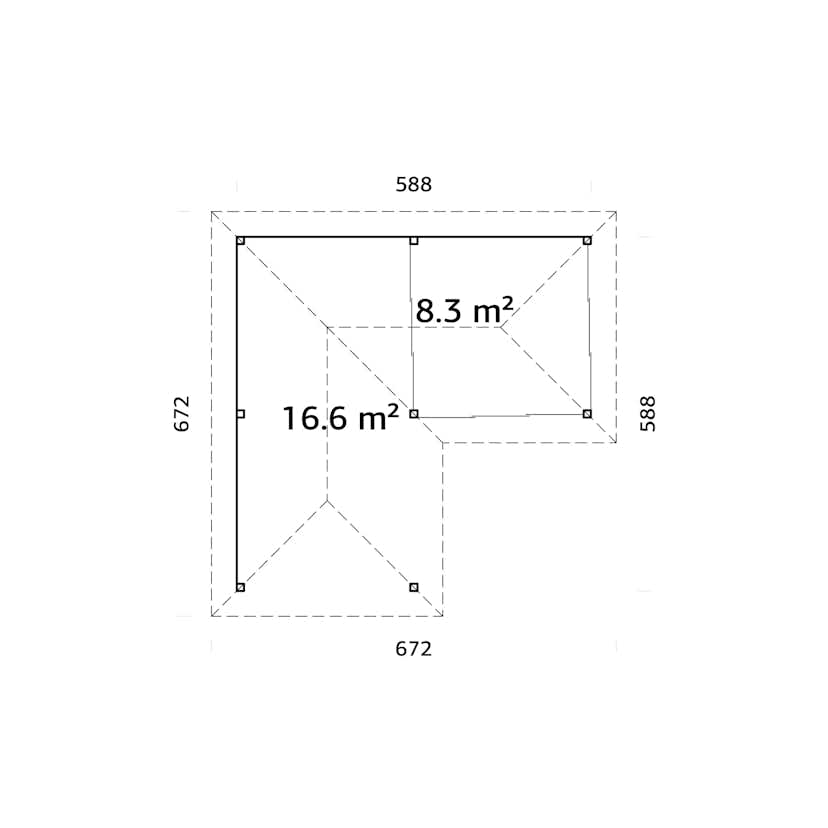Uterum Palmako Bianca 24,9 m2 Set 211 Slide