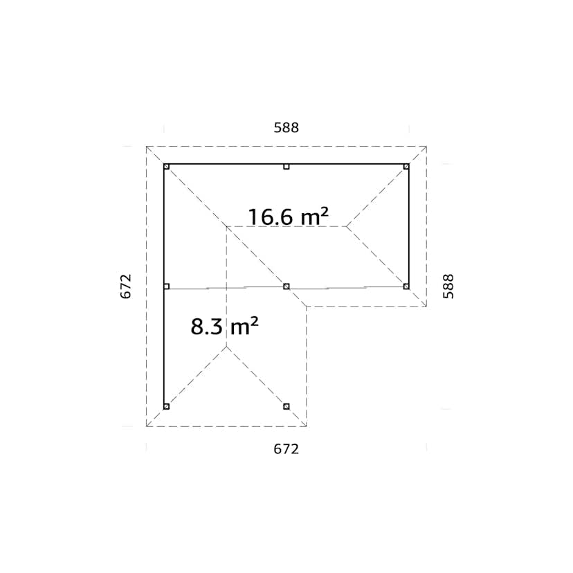 Uterum Palmako Bianca 24,9 m2 Set 213 Slide